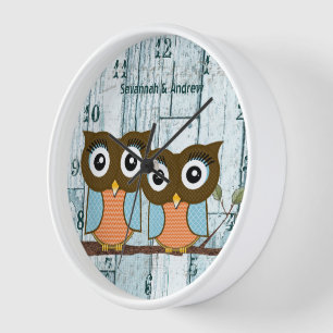 Persoonlijke oude Rustic Aqua Wood Love Bird Owner