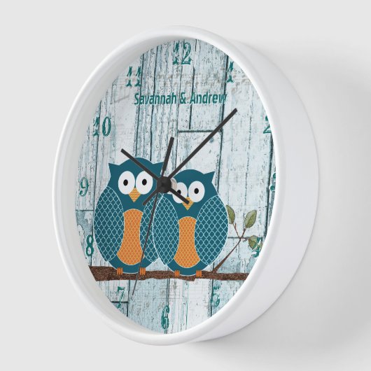 Persoonlijke oude Rustic Aqua Wood Love Bird Owner (Hoek)