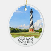 Persoonlijke Outer Banks kerstversiering, North Ca Keramisch Ornament (Links)