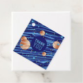 Persoonlijke Outer Space Galaxy BEDANKT Verjaardag Bedankjes Labels (In situ)