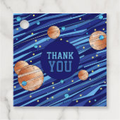 Persoonlijke Outer Space Galaxy BEDANKT Verjaardag Bedankjes Labels (Voorkant)