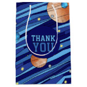 Persoonlijke Outer Space Galaxy Verjaardag HARTELI Medium Cadeauzakje (Voorkant)