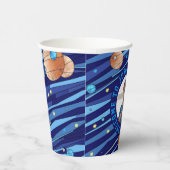 Persoonlijke Outer Space Galaxy Verjaardag Papieren Bekers (Rechts)
