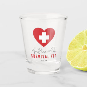 Persoonlijke overlevingspakket voor vrijgezellenfe shot glas