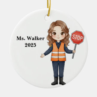 Persoonlijke Overstekende Schoolbewaker Keramisch Ornament