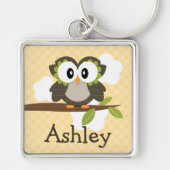 Persoonlijke Owl Sleutelhanger Keyring (Voorkant)