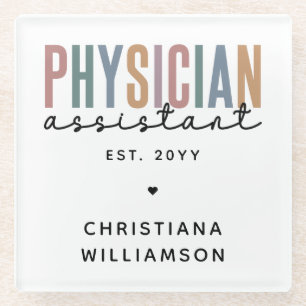 Persoonlijke PA Physician Assistant Afstudeercadea Glazen Onderzetter