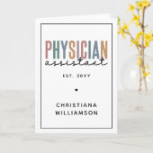 Persoonlijke PA Physician Assistant Afstudeercadea Kaart (Gele Bloem)