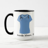 Persoonlijke PA Physician Assistant Blauwe Scrubs Mok (Links)