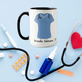 Persoonlijke PA Physician Assistant Blauwe Scrubs Mok