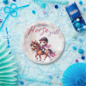 Persoonlijke Paard Meisje Dressuur Ruiter Naam Papieren Bordje (Feest)