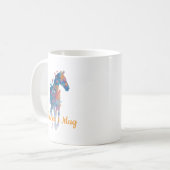 Persoonlijke paarden bloemen vlinder mok (Voorkant links)