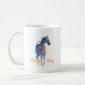 Persoonlijke paarden bloemen vlinder mok (Links)