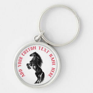 Persoonlijke paarden-sleutelhanger met aangepaste sleutelhanger