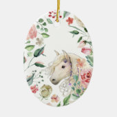 Persoonlijke paardenbloem Kerstmis in de tuin Keramisch Ornament (Voorkant)