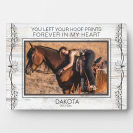 Persoonlijke paardenfoto-herdenking fotoplaat