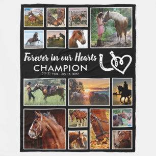 Persoonlijke paardengeheugenfoto deken
