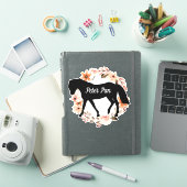 Persoonlijke paardennaam Horse silhouette Sticker (iPad Cover)