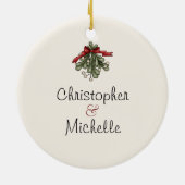 Persoonlijke paardenpest met kerstmis keramisch ornament (Achterkant)