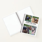 Persoonlijke paardenrennen Foto collage Notitieboek (Binnen)