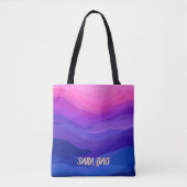 Persoonlijke Paarse Abstracte Chic Tote Tas (Voorkant)