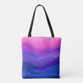 Persoonlijke Paarse Abstracte Chic Tote Tas (Achterkant)