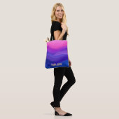 Persoonlijke Paarse Abstracte Chic Tote Tas (Op model)
