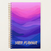 Persoonlijke Paarse Abstracte Planner | Aangepaste (Voorkant)