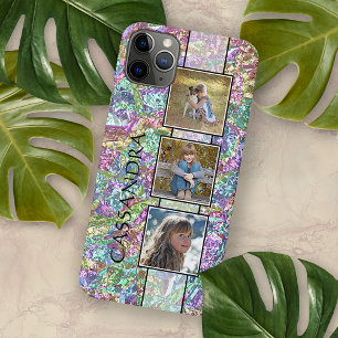 Persoonlijke Paarse Blauwe Turquoise Roze Marmer K Case-Mate iPhone Case