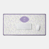 Persoonlijke Paarse Bloemen Bureaumat (Keyboard & Muis)