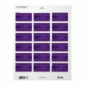 Persoonlijke paarse bloemen etiket (Full Sheet)
