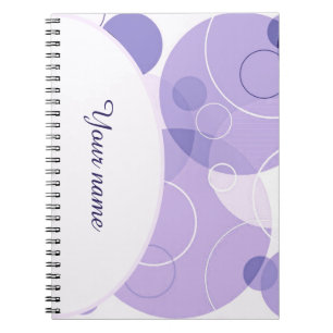 Persoonlijke paarse cirkels notitieboek