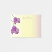 Persoonlijke paarse cyclamen bloemen post-it® notes (Voorkant)
