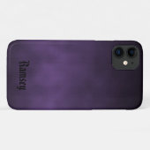Persoonlijke paarse en zwarte gothkunst Case-Mate iPhone case (Achterkant (horizontaal))