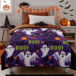 Persoonlijke Paarse Geest Kindernaam Monogram Fleece Deken