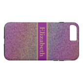 Persoonlijke Paarse Glitter Faux Folie Confetti Case-Mate iPhone Case (Achterkant (Horizontaal))