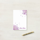 Persoonlijke Paarse Globe Bloem Post-it® Notes (Op bureau)
