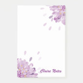 Persoonlijke Paarse Globe Bloem Post-it® Notes (Voorkant)
