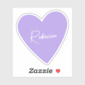 Persoonlijke Paarse Hart Sticker (Vel)