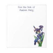 Persoonlijke Paarse Iris Note Pad Notitieblok (Voorkant)