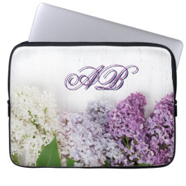Persoonlijke paarse laptophoes | Monogram 13"  Laptop Sleeve