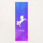 Persoonlijke Paarse lucht Regenboog Eenhoorn Yogamat (Voorkant)