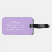 Persoonlijke paarse luipaard bagage label (Achterkant horizontaal)