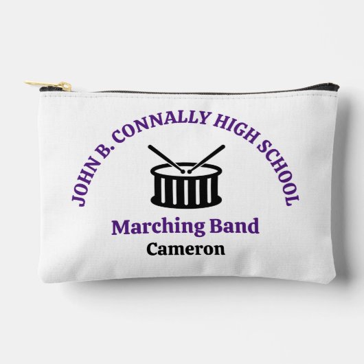 Persoonlijke Paarse Middelbare School Marching Ban Etui (Voorkant)
