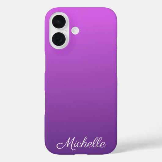 Persoonlijke paarse ombre Case-Mate iPhone case (Achterkant)