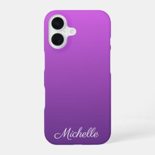 Persoonlijke paarse ombre iPhone 16 hoesje