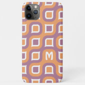 Persoonlijke Paarse Oranje Witte Midcentury Case-Mate iPhone Case (Achterkant)