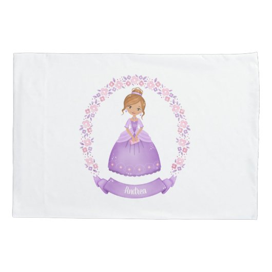 Persoonlijke Paarse prinses Kussensloop (Achterkant)