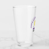 Persoonlijke paarse softbalspeler op de middelbare glas (Rechts)
