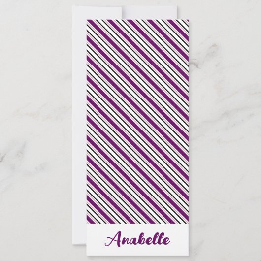 Persoonlijke paarse strepen bladwijzer (Voorkant)